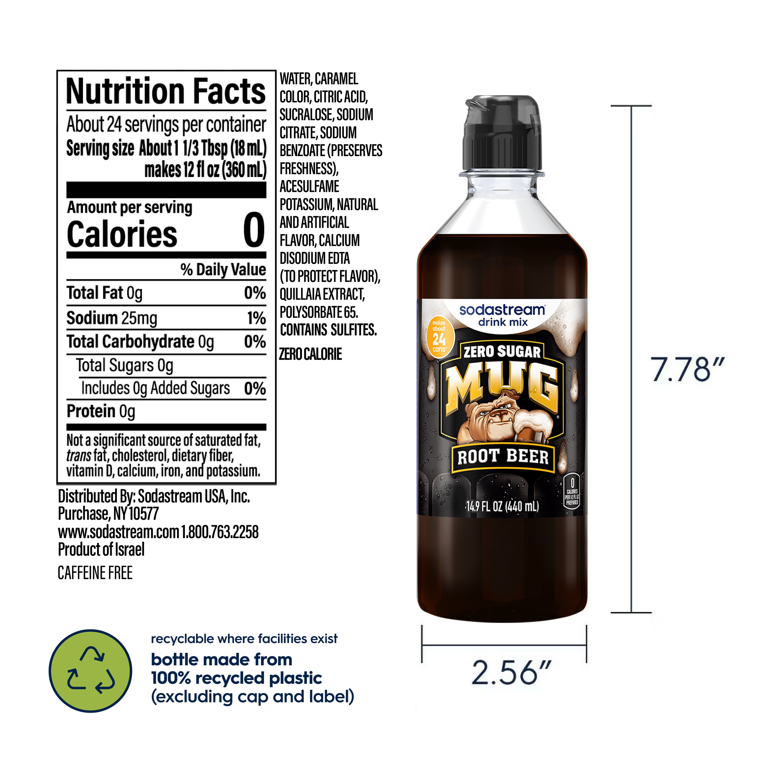 Sodastream MUG? Root Beer Zero Sugar Drink Mix 440ml - Image 6